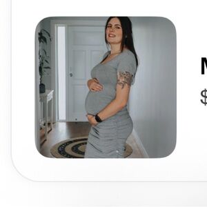 Grey Cadenshae maternity/nursing dress